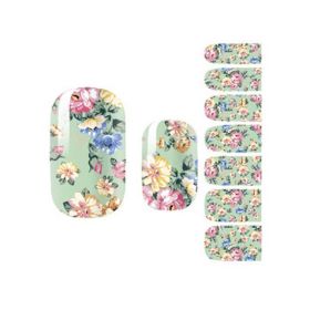 Flora Nail Decals Colorful Nail Wrap Nail Art Sticker Decoration, Set of 3