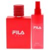 Fila Red by Fila for Men - 2 Pc Gift Set 3.4oz EDT Spray, 8.4oz Body Spray