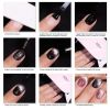 Nail Cat Eye Gel Set in 8 Colors Magnetic Gel Nail Polish, UV Gel Polish for Home DIY Nail Salon - Magnetic Wand Included