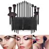 22 Piece Makeup Brush Set; Professional Black Foundation Eyeshadow Brush with Storage Bag for Girls