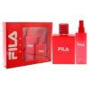 Fila Red by Fila for Men - 2 Pc Gift Set 3.4oz EDT Spray, 8.4oz Body Spray