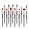 MAANGE 12pcs Eye Makeup Brushes Set With Cosmestic Bag Eyeshadow Blending Eyeliner Eyelash Eyebrow Brushes Make Up Professional