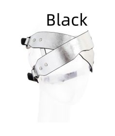 Cowhide Eye Mask Binding Training Blindfold Toy (Color: black)