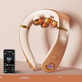 Household Portable App Cervical Spine Massage Instrument (Option: Champagne APP)