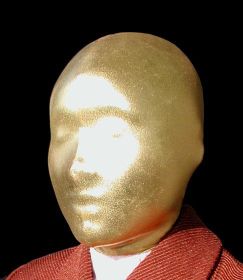 All-inclusive Adhesive Black Headgear (Color: Gold)