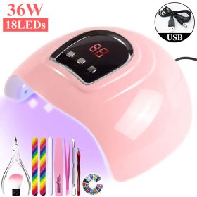 UV LED Lamp For Nails Drying Manicure Lamp Nail Dryer For Gel Polish Professional Cabin Led Lamp Nail Art Salon Tool (Type: ZH366-4-0)