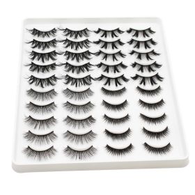 20 Pairs Mink Lashes Natural False Eyelashes Dramatic Volume Fake Lashes Soft Thick Long Eyelashes Wispy Makeup Extension 2022 (Color: 4401)