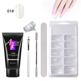 Painless Extension Gel Nail Art Without Paper Holder Quick Model Painless Crystal Gel Set (style: 1 Color)