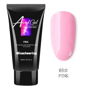 Painless Extension Glue Nail Art Without Paper Tray Fast Extension Crystal Model Painless Crystal Glue (Color: Pink)