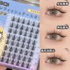 QSTY DIY Natural Clusters Lashes Individual Dovetail Segmented Lashes Volume Natural Segment Eyelashes 3D Extension Bundles